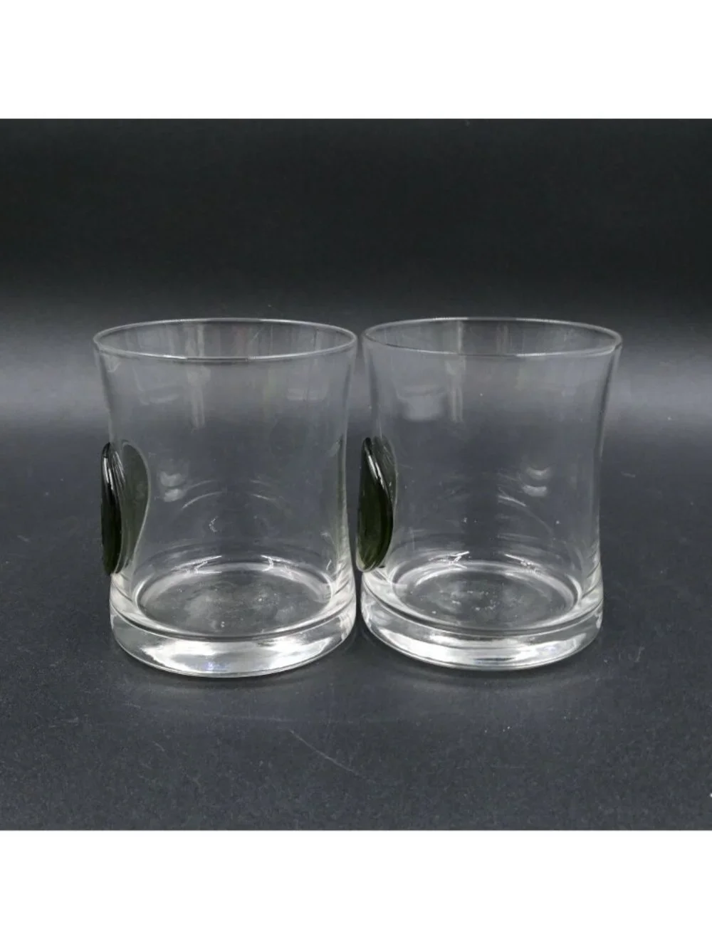 Lenox Whiskey Glasses Frosted Smoked Coin Turkey Eagle Seal Lowball Set of 2